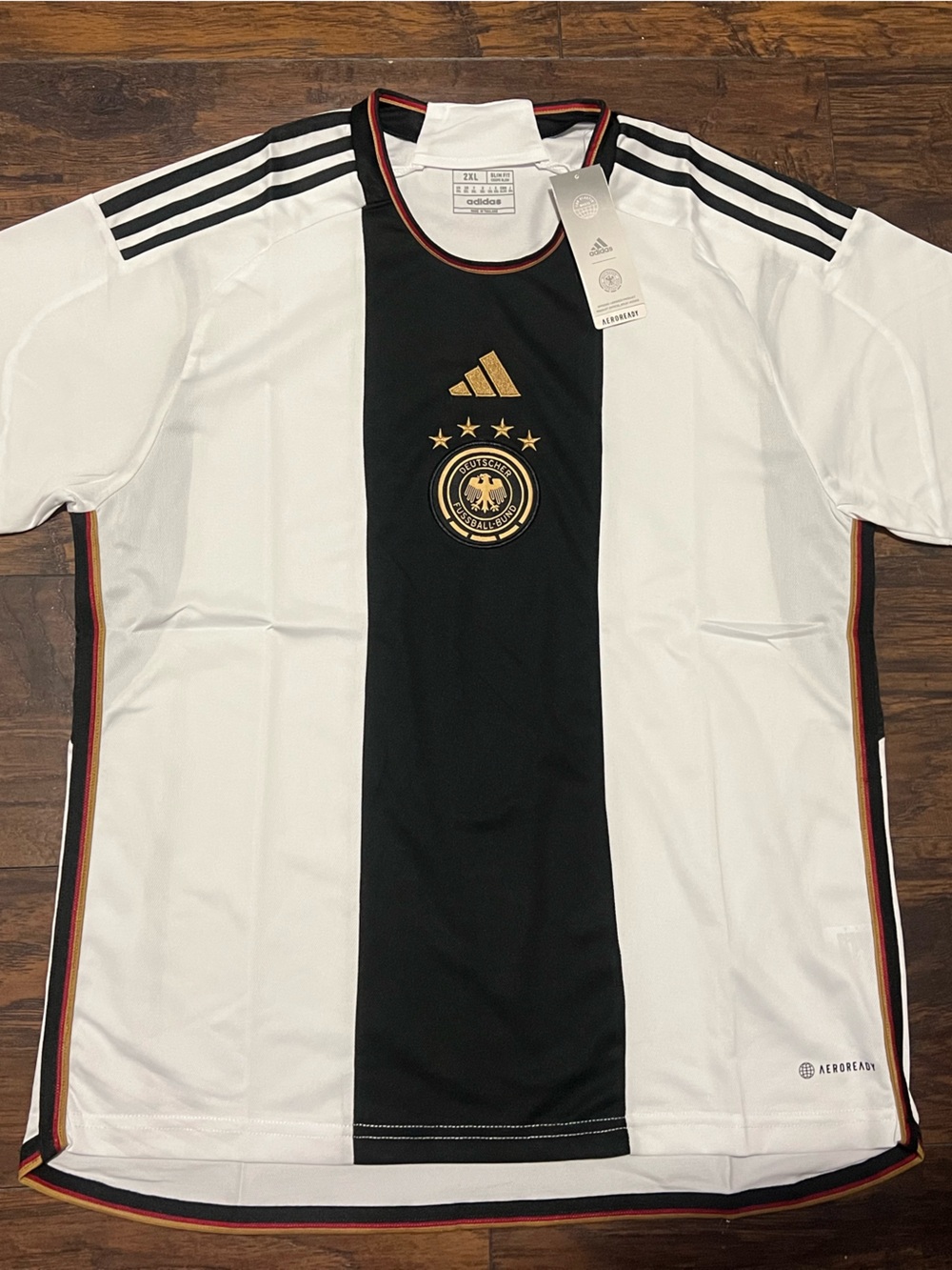 adidas Men’s Germany Football Jersey in White & Black